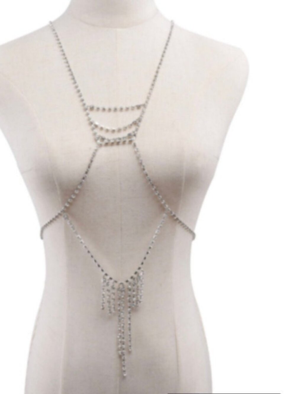 Touch My Body Rhinestone Body Chain, Style #090575